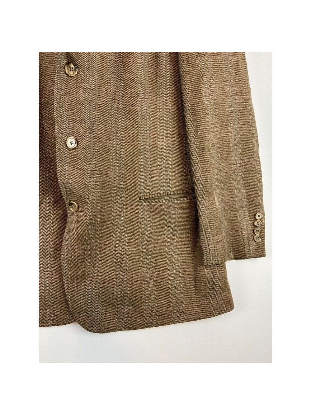 Moores Claiborne Wool Brown Men Vintage Blazer Size 44 R - Picture 7 of 11